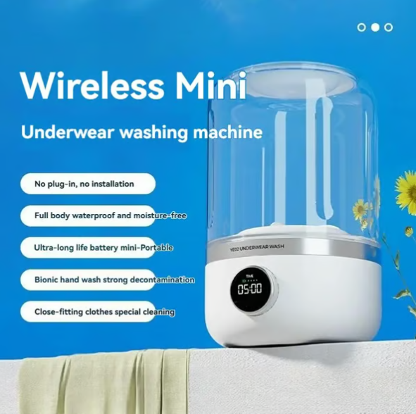🩲Portable Rechargeable Mini Washing Machine for Underwear!